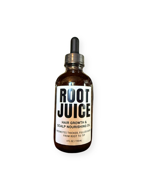 Root Juice - Herbal Hair Growth & Scalp Nourishing Oil (4oz / Full Size + Free Tea Sample)