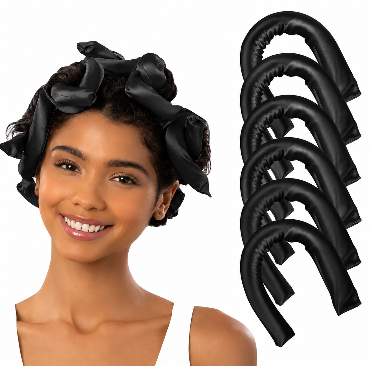 Satin-Wrapped Flexi Rods | Heatless Hair Curlers